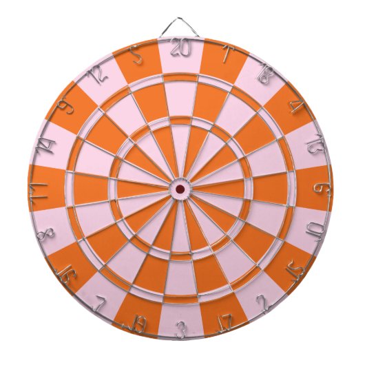 Roze en Oranje Dartbord (Voorkant)