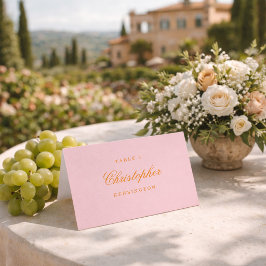 Roze en oranje elegante script huwelijkskaart kaart