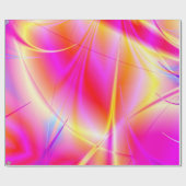 Roze en Oranje Fantasie Cadeaupapier (Vlak)