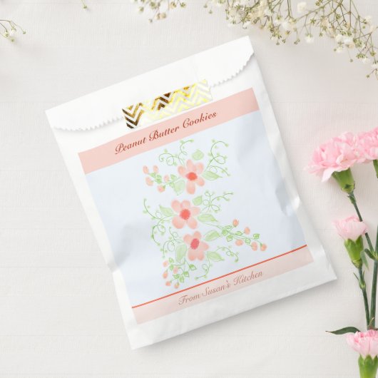 Roze en Oranje Floral Bedankzakje (Gezegeld)