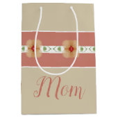 Roze en Oranje Floral Medium Cadeauzakje (Voorkant)