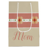 Roze en Oranje Floral Medium Cadeauzakje (Achterkant)