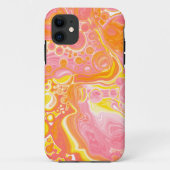 Roze en Oranje Fluid Art Case-Mate iPhone Case (Achterkant)