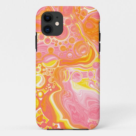 Roze en Oranje Fluid Art Case-Mate iPhone Case (Achterkant)