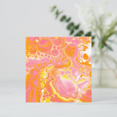 Roze en Oranje Fluid Art Hartelijk dank (Staand voorkant)