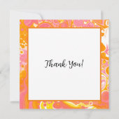 Roze en Oranje Fluid Art Hartelijk dank (Achterkant)