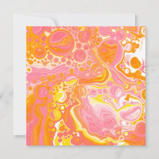 Roze en Oranje Fluid Art Hartelijk dank (Voorkant)