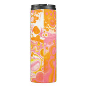 Roze en Oranje Fluid Art Thermosbeker (Achterkant)