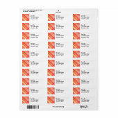 Roze en oranje gebrand etiket (Full Sheet)