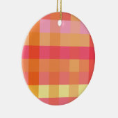 Roze en oranje gebrand keramisch ornament (Rechts)