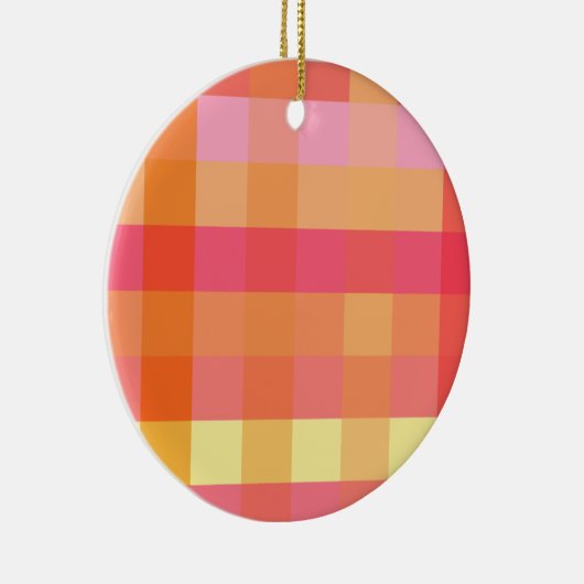 Roze en oranje gebrand keramisch ornament (Rechts)