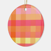 Roze en oranje gebrand keramisch ornament (Links)