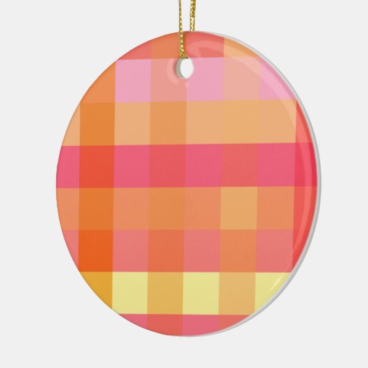 Roze en oranje gebrand keramisch ornament (Links)