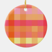 Roze en oranje gebrand keramisch ornament (Achterkant)