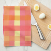 Roze en oranje gebrand theedoek (Quarter Fold)