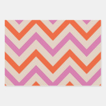 Roze en Oranje geometrische Chevron