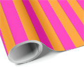 Roze en Oranje gestreept Cadeaupapier (Rol Hoek)