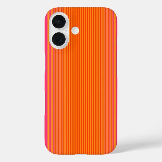 Roze en Oranje gestreept patroon Case-Mate iPhone Case (Achterkant)