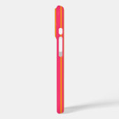 Roze en Oranje gestreept patroon Case-Mate iPhone Case (Achterkant / Links)