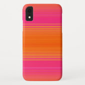 Roze en Oranje gestreept patroon Case-Mate iPhone Case (Achterkant)