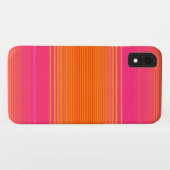 Roze en Oranje gestreept patroon Case-Mate iPhone Case (Achterkant (horizontaal))