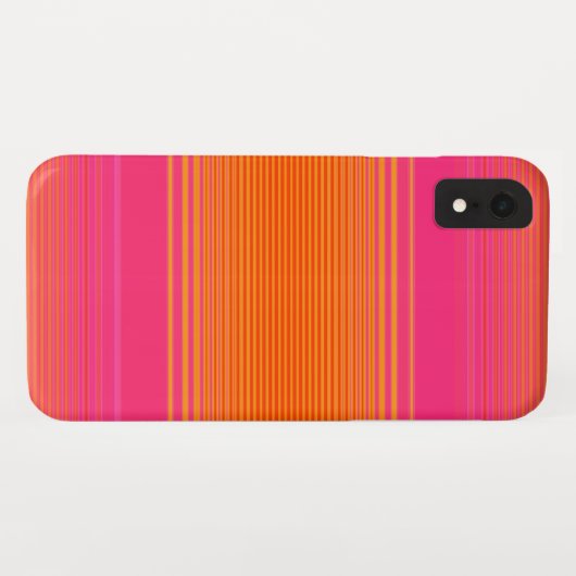 Roze en Oranje gestreept patroon Case-Mate iPhone Case (Achterkant (horizontaal))