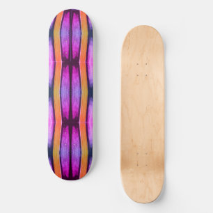 Roze en oranje golfpatroon persoonlijk skateboard