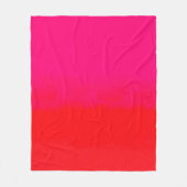 Roze en Oranje gradiënt Fleece Deken (Voorkant)