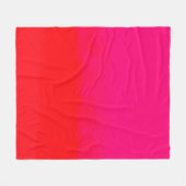 Roze en Oranje gradiënt Fleece Deken (Voorkant (Horizontaal))