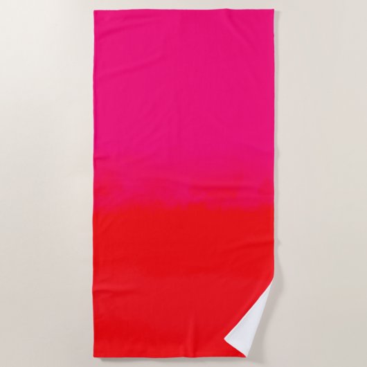 Roze en Oranje gradiënt Strandlaken (Voorkant)