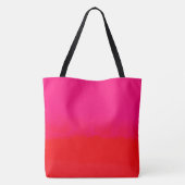 Roze en Oranje gradiënt Tote Bag (Achterkant)