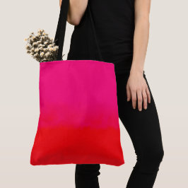 Roze en Oranje gradiënt Tote Bag