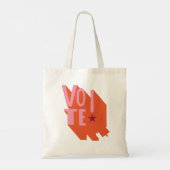 Roze en Oranje Graphic vote! Tote Bag (Achterkant)