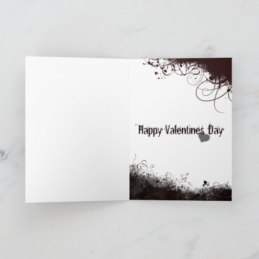 Roze en Oranje Grunge Damask Valentijn Feestdagen Kaart (Binnen)