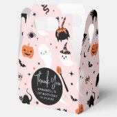 Roze en Oranje Halloween meisje verjaardagsfeestje Bedankdoosjes (Geopend)