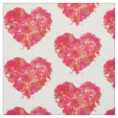 Roze en Oranje Hart Stof (Swatch)