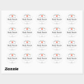 Roze en Oranje hart Waterverf Body Scrub Labels (Vel)