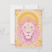 Roze en Oranje hemelleeuw Bedankkaart (Achterkant)