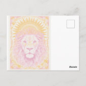 Roze en Oranje hemelleeuw Briefkaart (Achterkant)