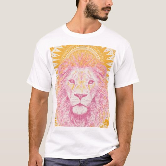 Roze en Oranje hemelleeuw T-shirt (Voorkant)