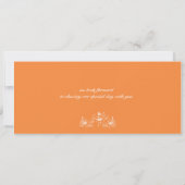 Roze en Oranje Hibiscus Boarding Pass Wedding Kaart (Achterkant)