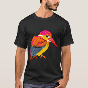 Roze en Oranje IJsvogel T-shirt