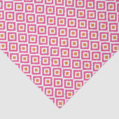 Roze en Oranje Ikat Diamonds Patroon Tissuepapier (Detail)