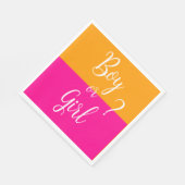 Roze en Oranje jongen of meisje Servet (Hoek)