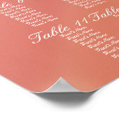 Roze en Oranje kaart voor de Fade Seating Poster (Hoek)