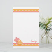 Roze en Oranje koekjes Briefpapier (Staand voorkant)