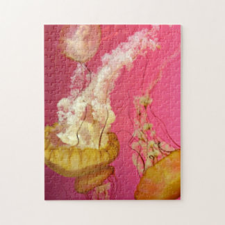 Roze en Oranje kwal Legpuzzel