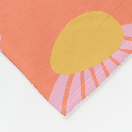 Roze en Oranje lasterpatroon Fleece Deken (Hoek)