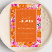 Roze en Oranje Levendige zomertuin Vrijgezellenfee Kaart