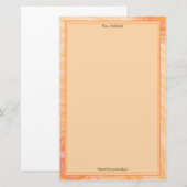 Roze en Oranje lijngrenzen op maat Briefpapier (Voorkant / Achterkant)